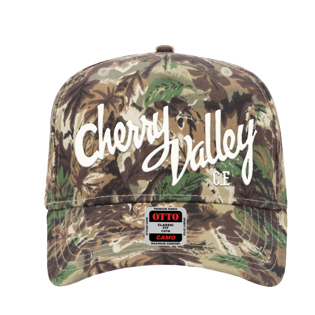 Cherry Valley Camo Hat Front