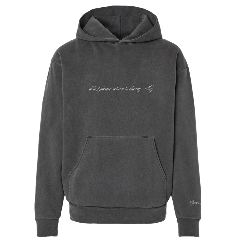 If Lost Please Return to Cherry Valley Hoodie - Carter Faith Official Store
